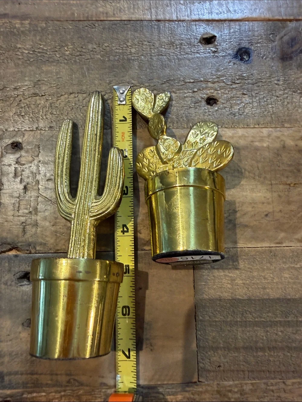 West Elm brass cactus figurine set - retired